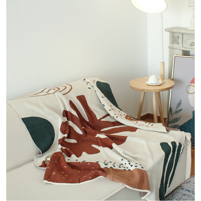 Cotton Knitted Tassel Sofa Blanket Siesta Cover Bed End Blanket