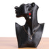 Black Lady's Head Figurine Sculpture Art Home Accessories