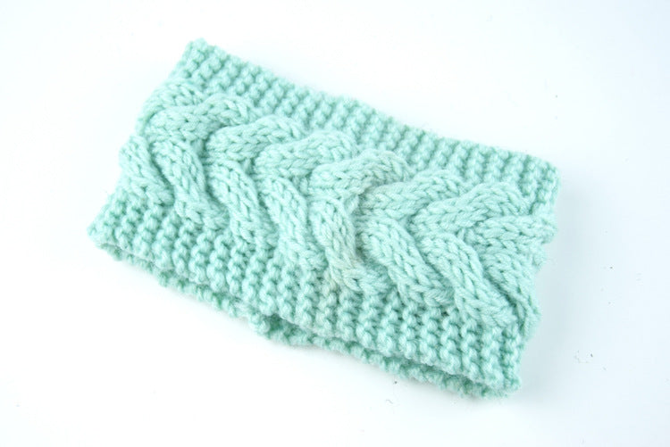 Acrylic Thick Wool Knitted Headband Diagonally Crossed Hair Accessories For Women