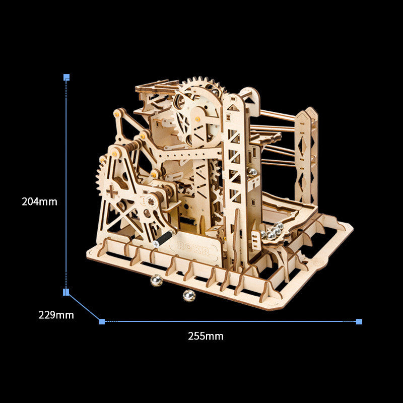 Robotime ROKR Blocks Marble Race Run Maze Balls Track DIY 3D Wooden Puzzle Coaster Model Building Kits Toys for Drop Shipping