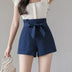 Bud High Waist Chiffon Shorts A-line Wide-leg Pants Casual Slim Pants - Minihomy