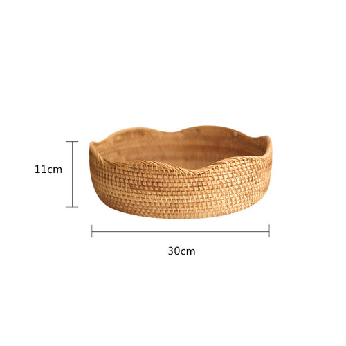 Storage Basket Hand-Woven Basket Bamboo Woven Bamboo Basket Bamboo Basket