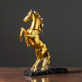 Golden Statue Resin Horse Sculpture Home Cabinet Decoration - Minihomy