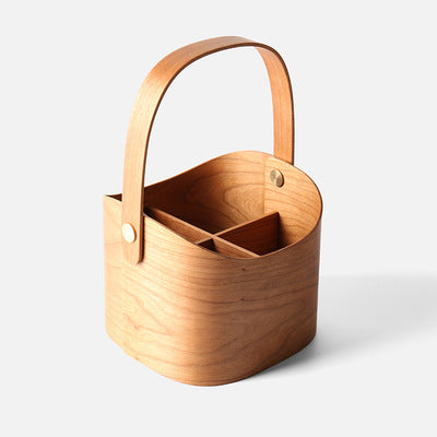 Solid Wood Handmade Japanese Storage Basket