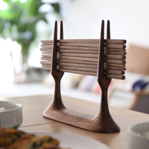 Solid Wood Chopstick Holder Restaurant Kitchen Chopstick Cage Drain Rack