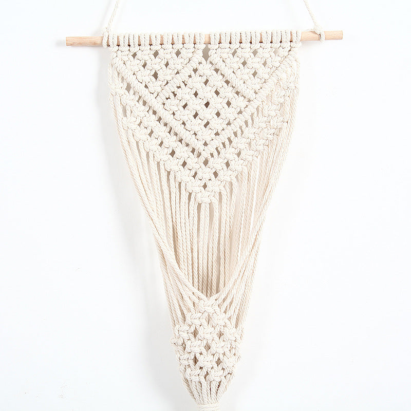 Woven Net Bag Flower Basket Wall Decoration