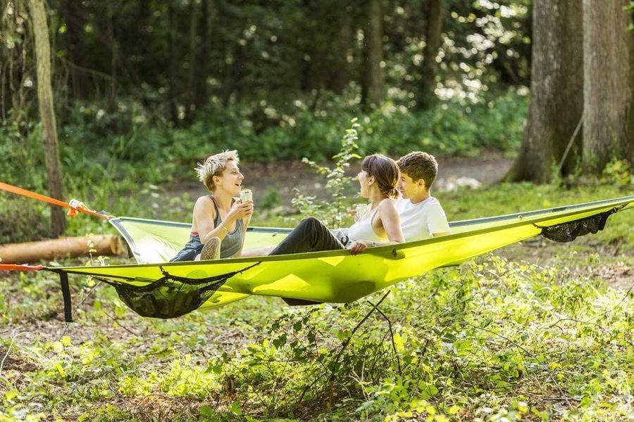 Multi-Person Hammock Three Point Design Portable Hammock Multi-functional Triangle Aerial Mat - Minihomy