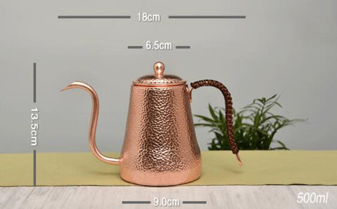 Copper Pot Thin-Necked Pot Handmade Thickened Hand Coffee Pot
