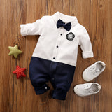 Gentleman's Baby Clothes Long-sleeved One-piece