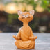 Whimsical Black Buddha Cat Figurine Meditation Yoga Collectible Happy Cat Decor Home Garden Decoration Garden Ornament