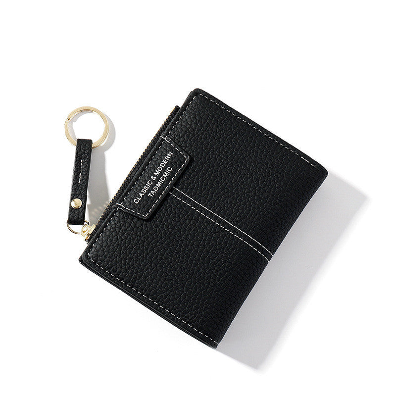 Short Zipper Two-fold Wallet Multifunctional Coin Purse