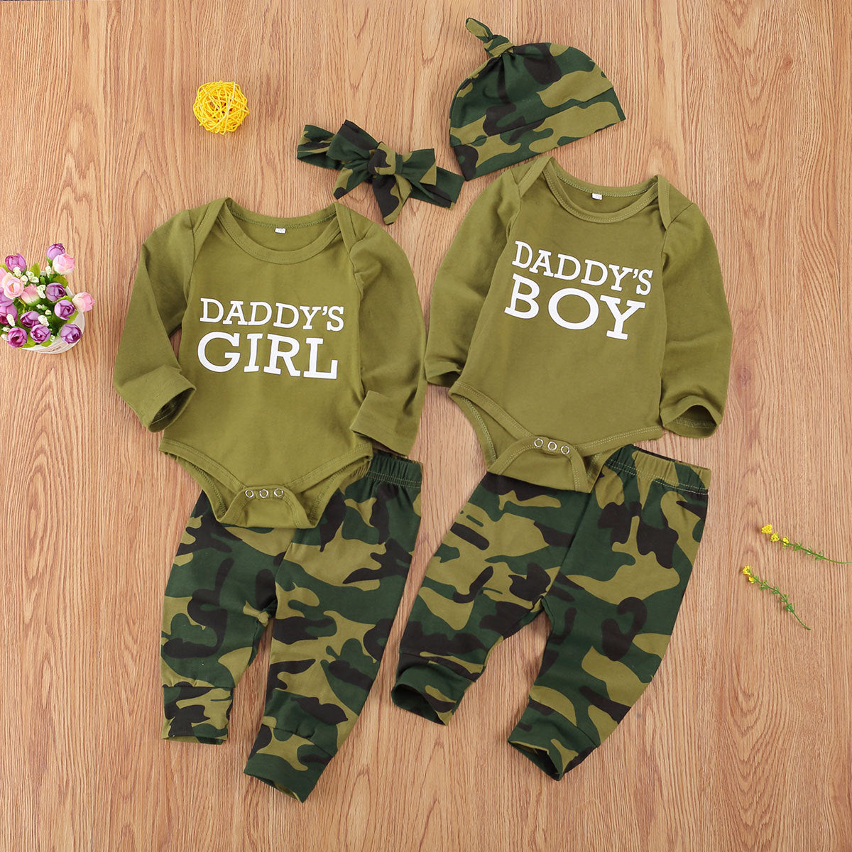 Products Set Letter Camouflage Printed Children Set
