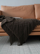 Jacquard Knitted Bed Tail Towel Autumn Winter Blanket