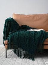 Jacquard Knitted Bed Tail Towel Autumn Winter Blanket
