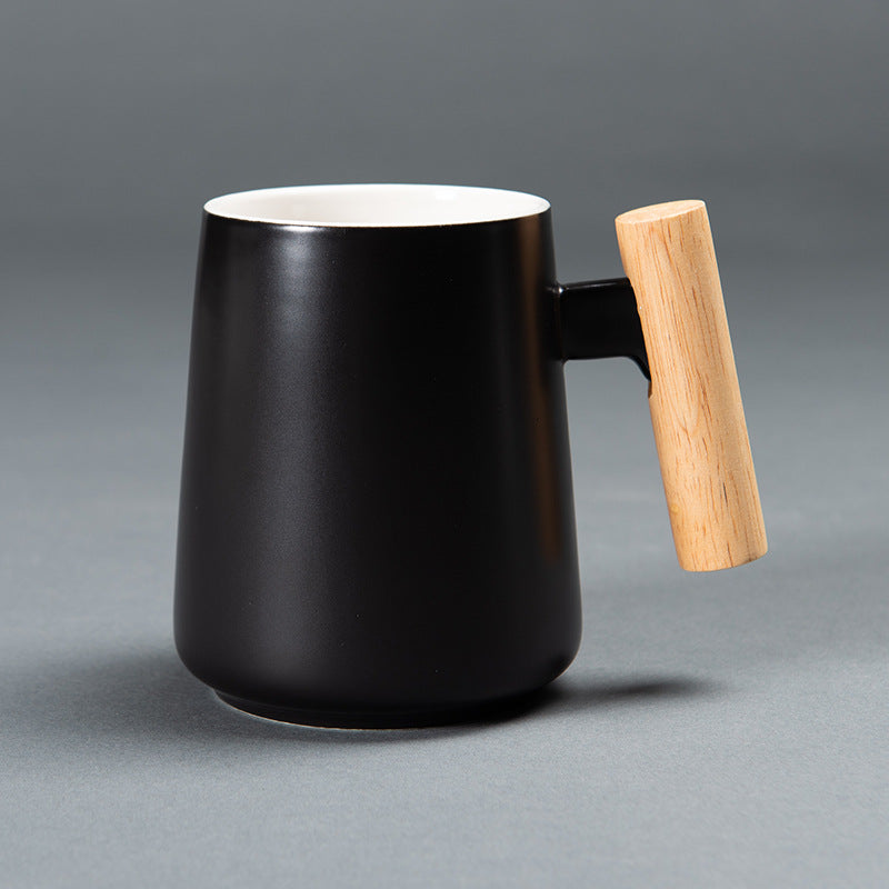 Ceramic Mug With Wooden Handle Mug Coffee Cup