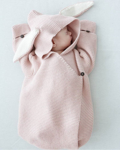 Cute Rabbit Ears Three-dimensional Sleeping Bag Knitting