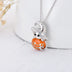 Halloween Jewelry Pumpkin Necklace 925 Sterling Silver Cat Necklace for Girls Women Birthday Christmas Halloween Jewelry Gifts