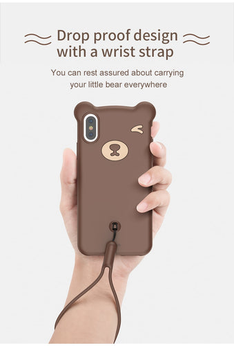 Bear Silicone Case Compatible With Mobile Phone Cases