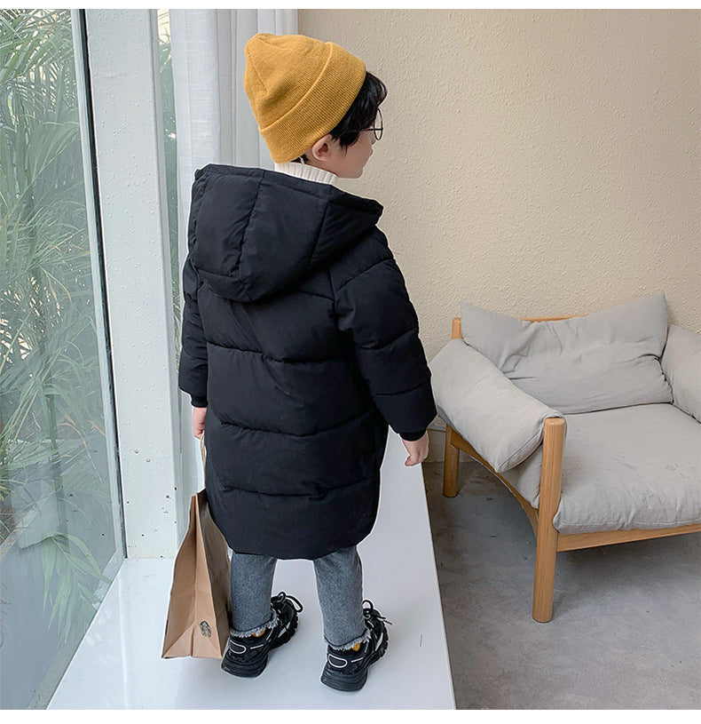 Children's Down Outerwear Winter Clothes Teen Boys Girls Cotton-Padded Parka Coats - Minihomy