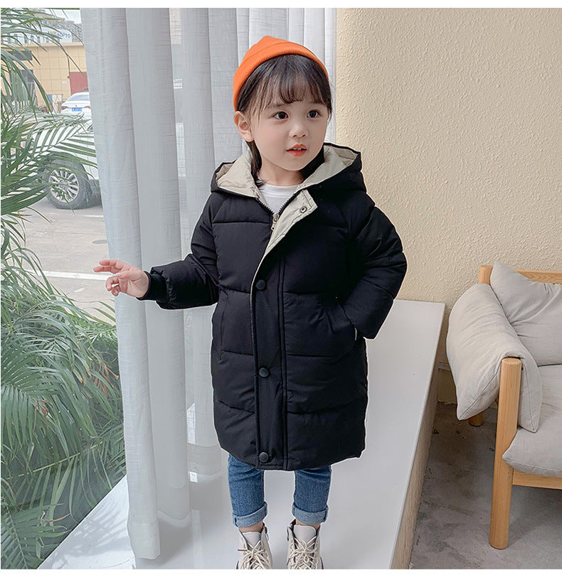 Children's Down Outerwear Winter Clothes Teen Boys Girls Cotton-Padded Parka Coats - Minihomy