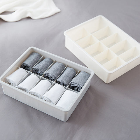 Creative multi-grid household plastic covered underwear drawer finishing box bra underwear socks storage finishing box
