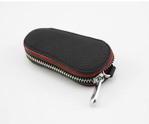 Car key bag universal leather zipper key pack