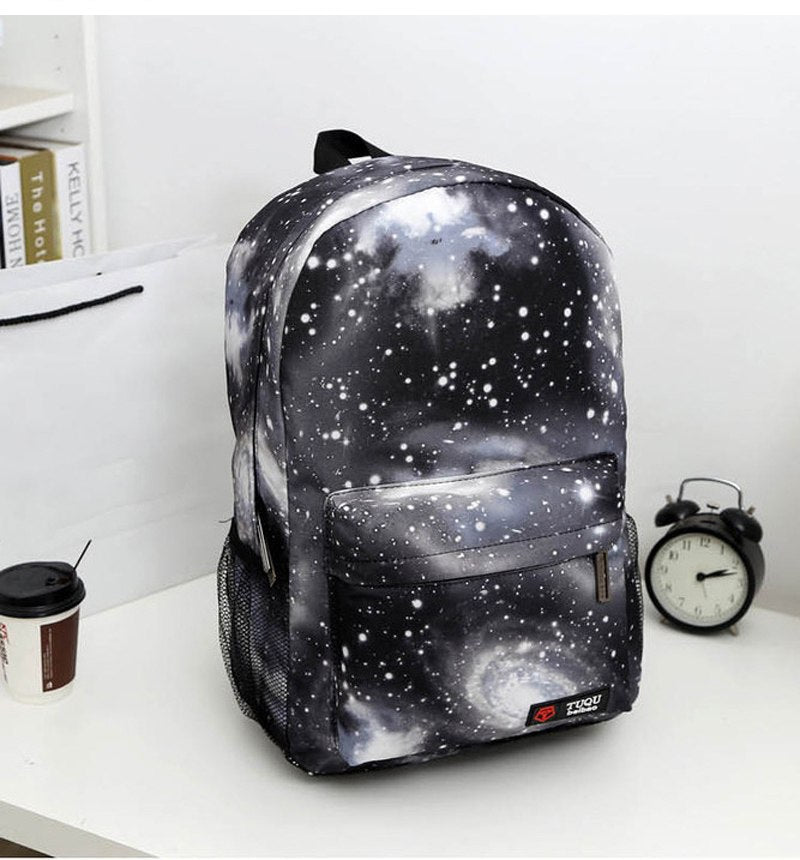 Galaxy Stars Universe Space School Book Shoulder bag printing backpack travel backpacks - Minihomy