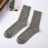 Winter terry wool socks men