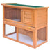 Outdoor Rabbit Hutch Small Animal House Pet Cage 1 Door Wood - Minihomy