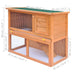 Outdoor Rabbit Hutch Small Animal House Pet Cage 1 Door Wood - Minihomy