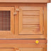 Outdoor Rabbit Hutch Small Animal House Pet Cage 4 Doors Wood - Minihomy