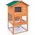 Outdoor Rabbit Hutch Small Animal House Pet Cage 3 Layers Wood - Minihomy