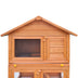 Outdoor Rabbit Hutch Small Animal House Pet Cage 3 Layers Wood - Minihomy