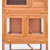 Outdoor Rabbit Hutch Small Animal House Pet Cage 3 Layers Wood - Minihomy