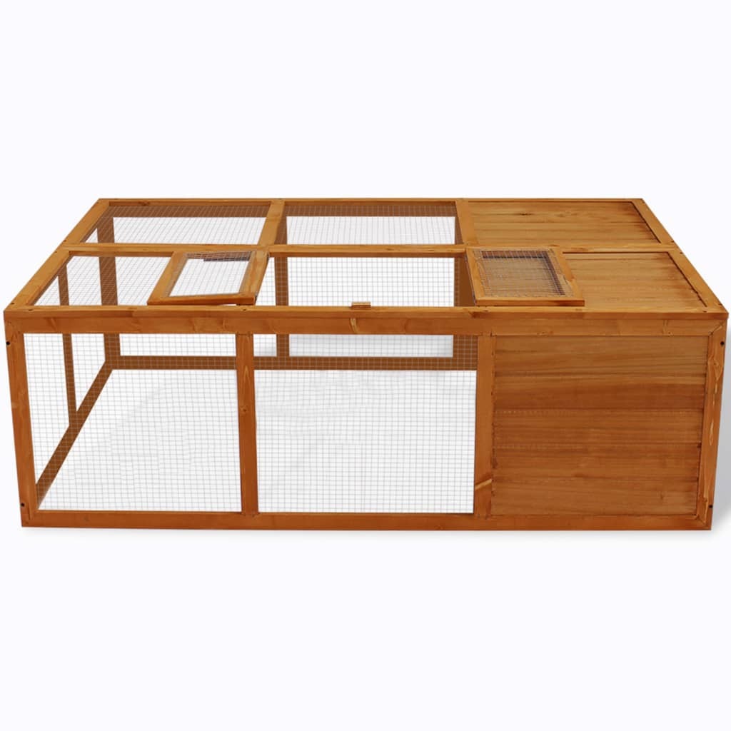 vidaXL Outdoor Foldable Wooden Animal Cage