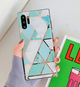 Electroplated marble mobile phone case