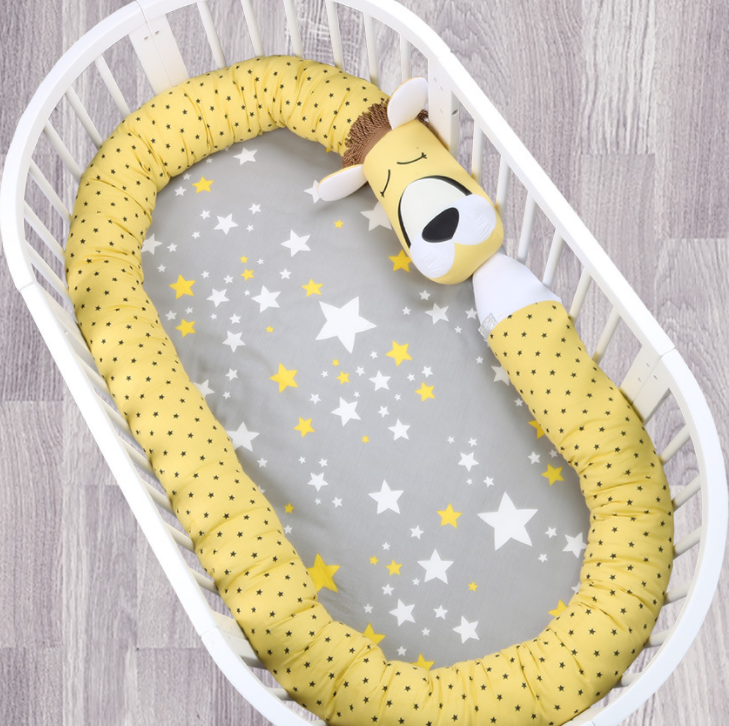 Crib bed surrounded by cotton four seasons universal children anti-collision summer breathable elliptical bed baby