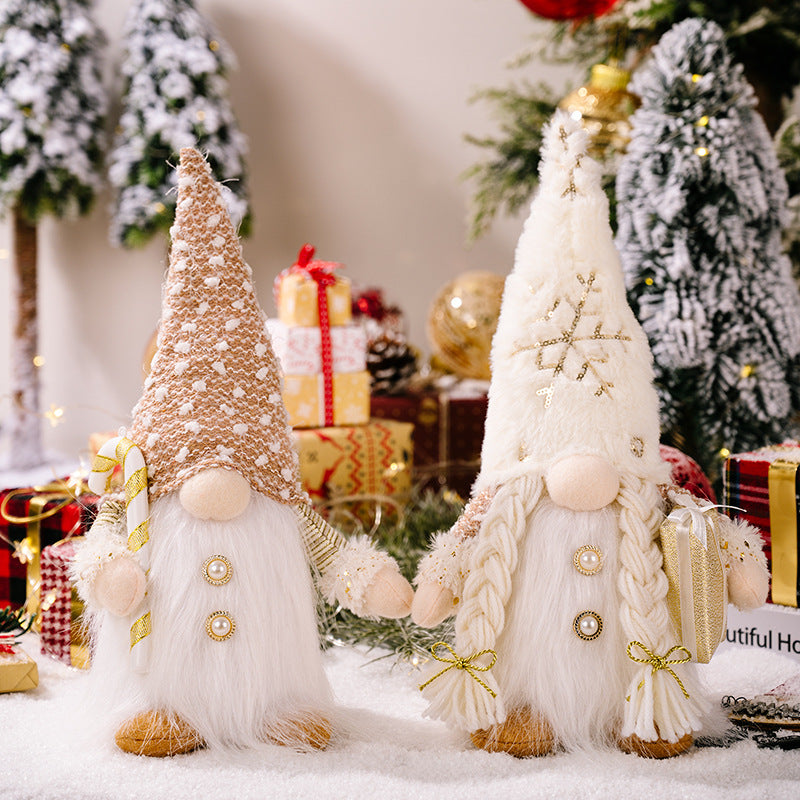 Christmas Fabric Decorative Faceless Doll Ornament