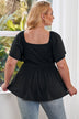 Plus Size Drawstring Sweetheart Neck Babydoll Blouse - Minihomy