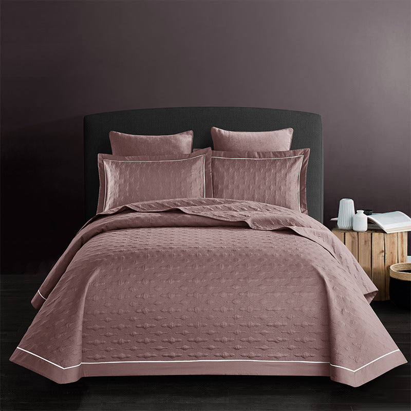 Cotton 3D Quilted Bed Spread Coverlet Sets