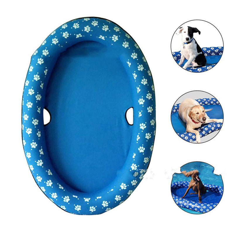 Dog Swimming Pool Inflatable Hammock Pets Pool Floating Bed Spring Summer Swimming Ring - Minihomy