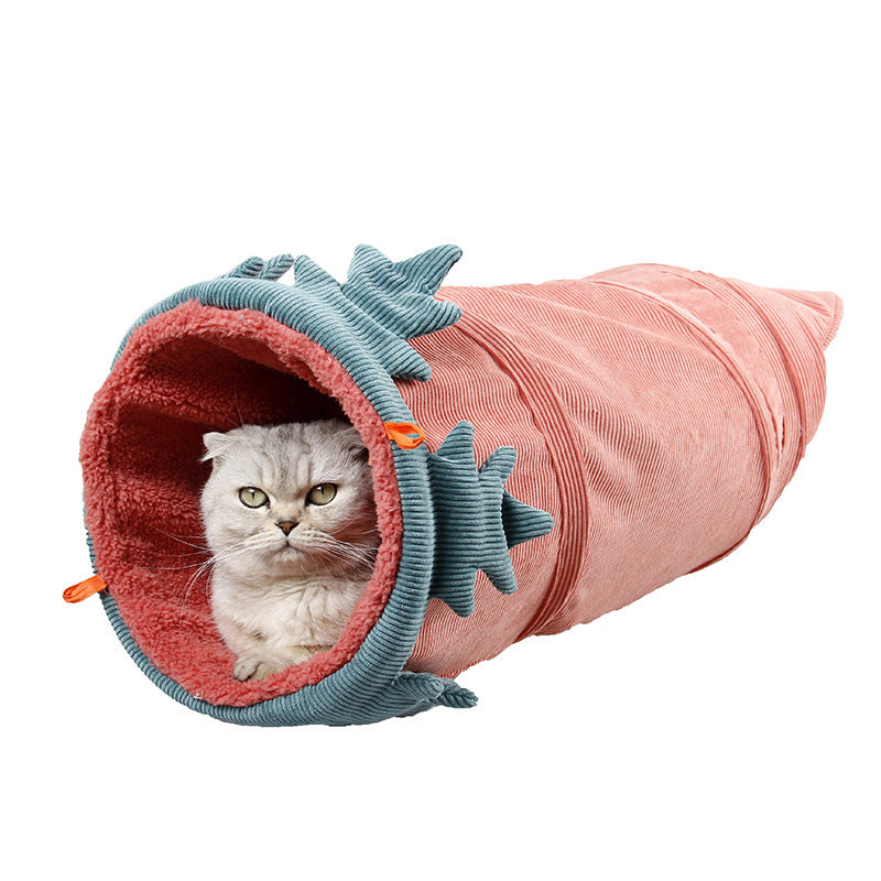 Creative Fruit Funny Pet Cat Tunnel Toys Puppy Ferrets Rabbit Play Dog Tunnel Tubes Toy Tube - Minihomy