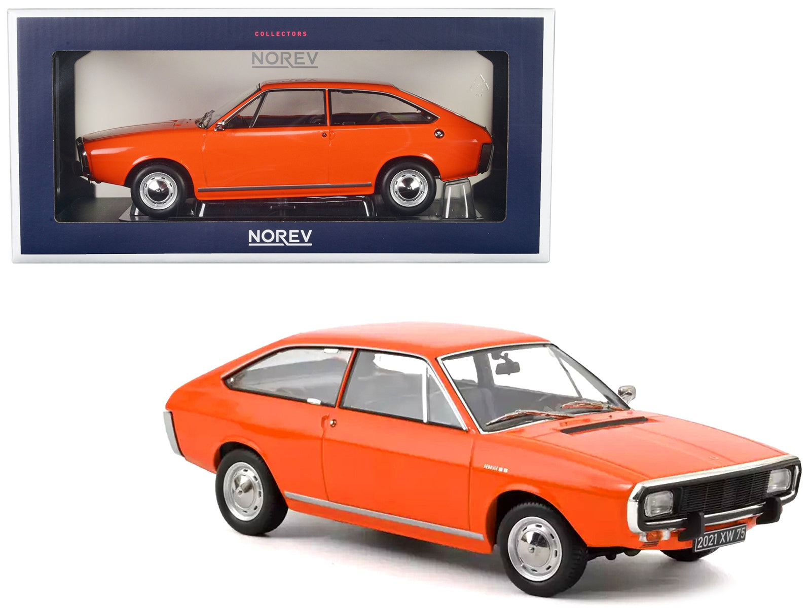 1971 Renault 15TL Orange 1/18 Diecast Model Car by Norev - Minihomy