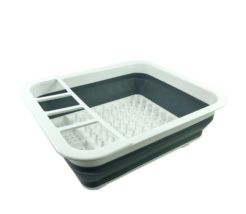 Folding kitchen drain dish rack - Minihomy