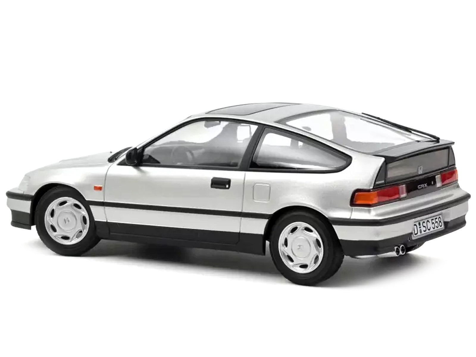 1990 Honda CRX Silver Metallic with Sunroof 1/18 Diecast Model Car by Norev - Minihomy