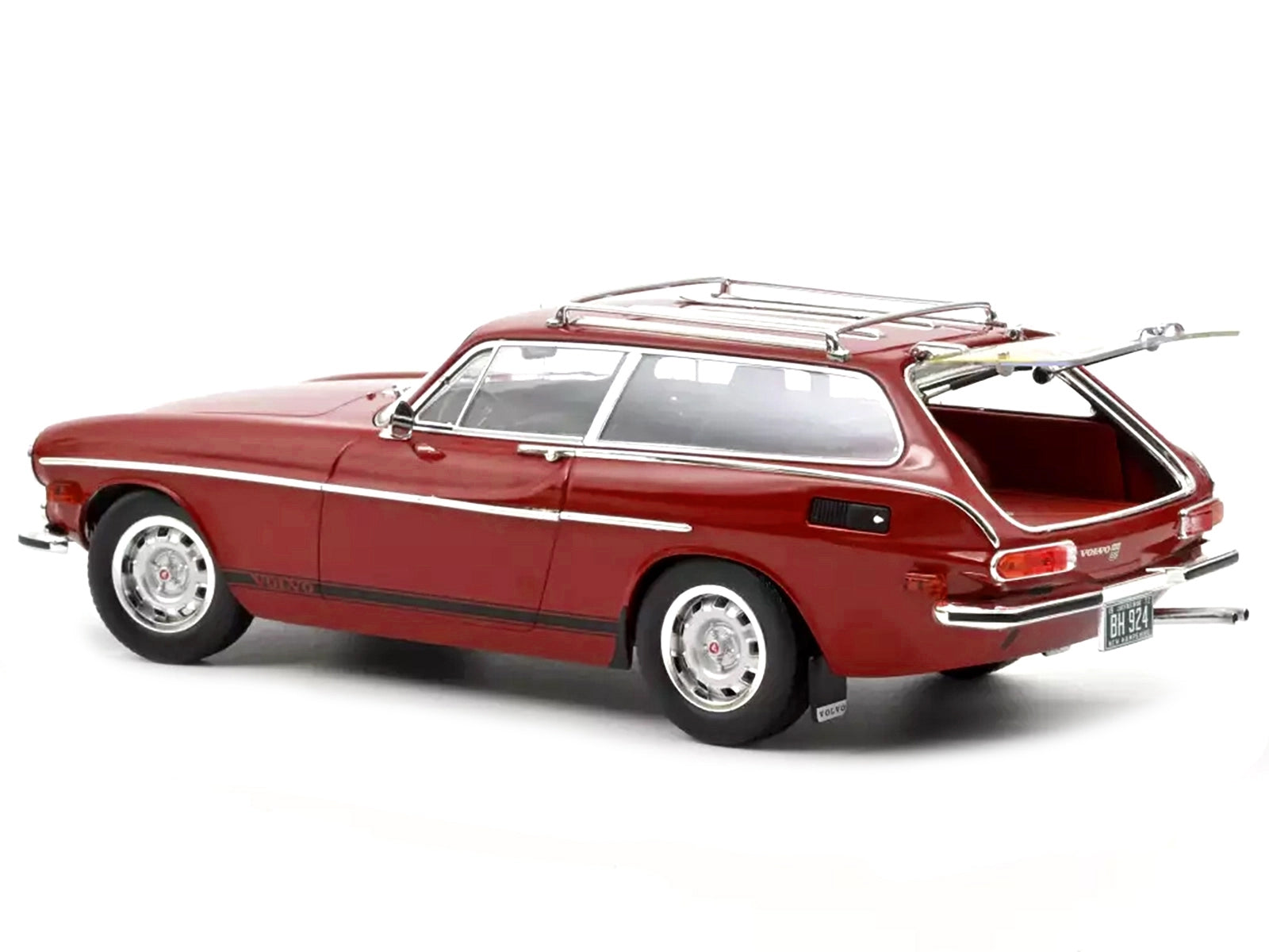 1972 Volvo 1800 ES (US Version) Red with Black Stripes 1/18 Diecast Model Car by Norev - Minihomy