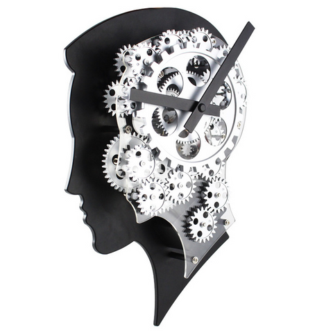 Retro craft clock creative brain