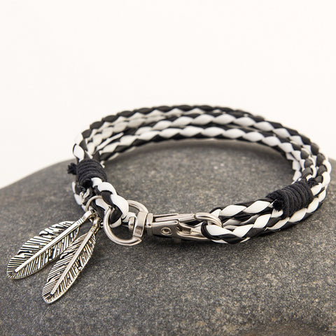 Jewelry Leather Charm Friendship Bracelets & Bangles