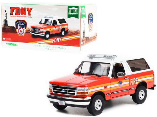 1996 Ford Bronco Police Red and White FDNY (The Official Fire Department the City of New York)