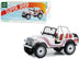 1973 Jeep CJ-5 "Super Jeep" White with Red and Blue Graphics "Artisan Collection" Series 1/18 Diecast Model Car by Greenlight - Minihomy